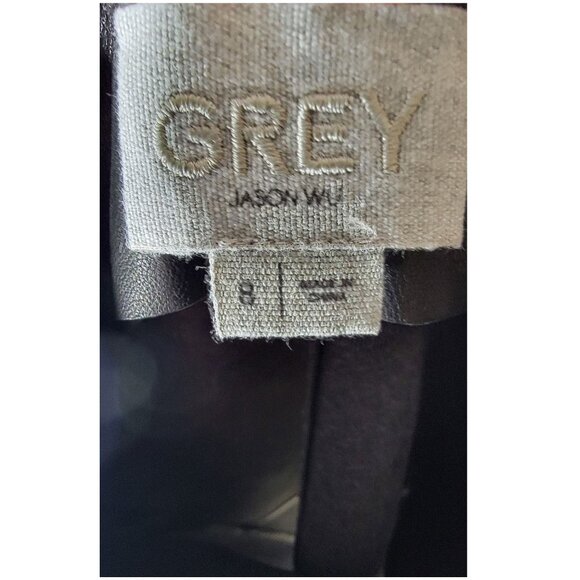 GREY by Jason Wu Genuine Lambskin Leather Pencil Skirt, Black , Womens Size 8 - Picture 6 of 7